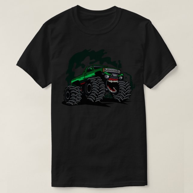 Grönt monster lastbil t shirt (Design framsida)