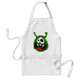 Grönt Monster - Pixel Art Förkläde