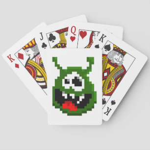 Grönt Monster - Pixel Art Kortlek