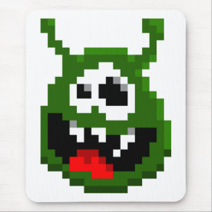 Grönt Monster - Pixel Art Musmatta