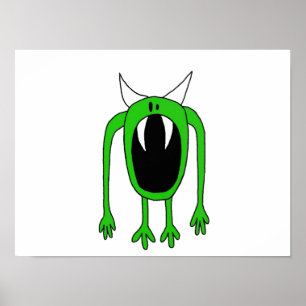Grönt Monster Poster