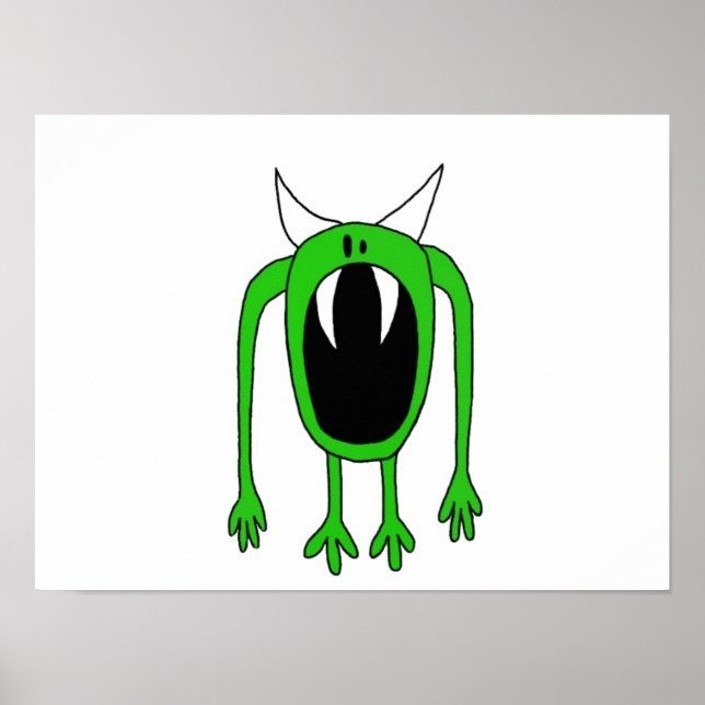 Grönt Monster Poster (Framsidan)