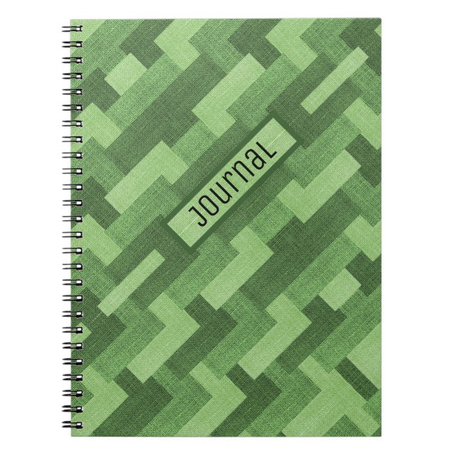 Grönt Mönster Prayer Journal Anteckningsbok (Framsidan)