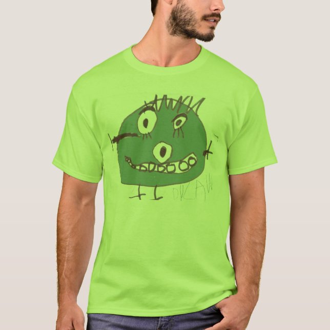 Grönt monster t-shirt (Framsida)