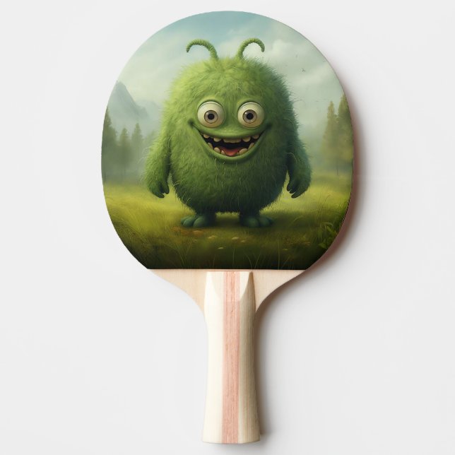 "Grönt Monster Thmet Ping Pong Paddle" Pingisracket (Framsidan)