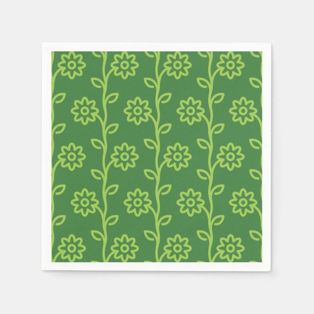 Grönt, Mönster vid Blomsterträdgården Pappersservett (Framsidan)
