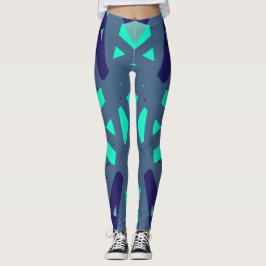 Grönt Mönster Yoga Gym Fitness Exercise Leggings