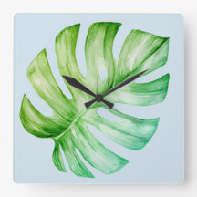 Grönt Monstera Löv botaniskt Tropical Blue