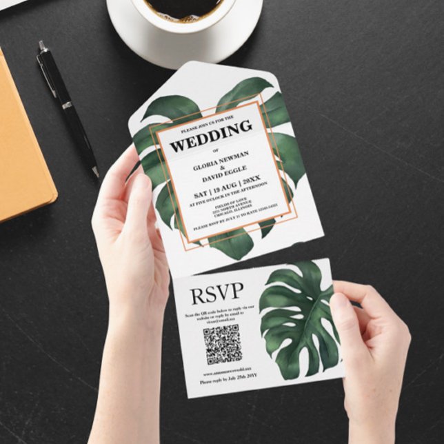 Grönt Monstera Löv QR-kod (Skapare uppladdad)