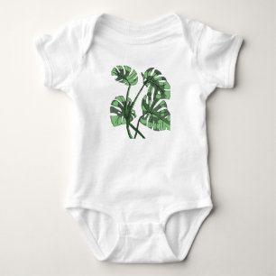 Grönt Monstera Löv T Shirt