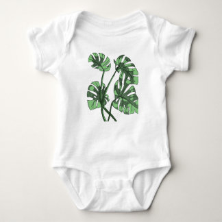 Grönt Monstera Löv T Shirt
