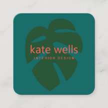 Grönt Monstera Tropical Löv Logotyp Inredingsdesig