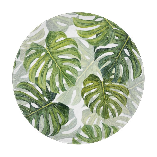 Grönt Monstera Tropical Watercolor (Framsidan)
