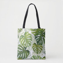 Grönt Monstera Tropical Watercolor