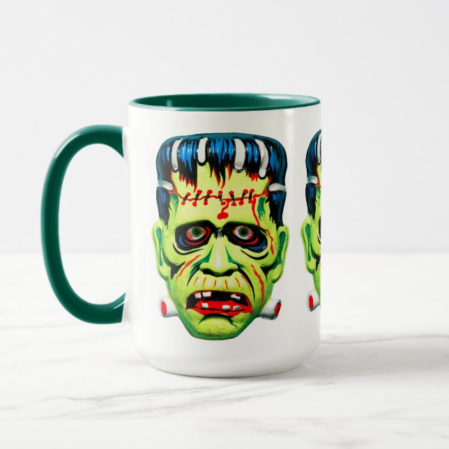 Grönt-monstermask för olämplig  mugg (Vänster)