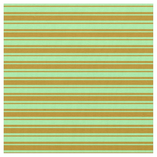 Grönt & Mörk Goldenrod Linjer Tyg (Närbild)