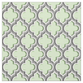 Grönt, Mörk Grått Moroccan Quatrefoil #5 Tyg