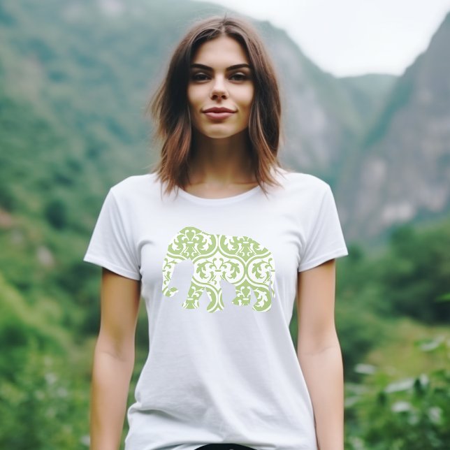 Grönt Moroccan Elephant Tröja (Green Moroccan Elephant Tshirt)