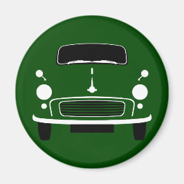 Grönt Morris Minor Fridge Magnet