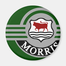 Grönt Morris Minor Fridge Magnet