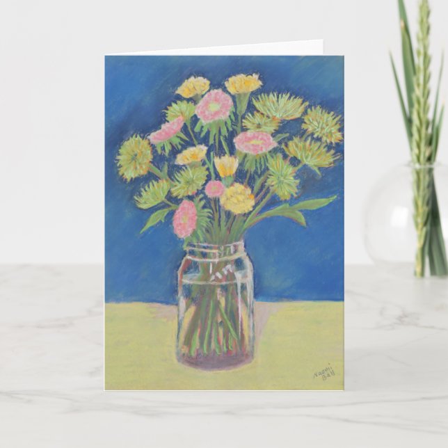 Grönt morsahälsningkort kort (Framsida)