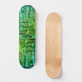 Grönt "Mosaic Biology" Skate Board