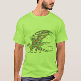 Grönt Mosaic Dragon t-shirt