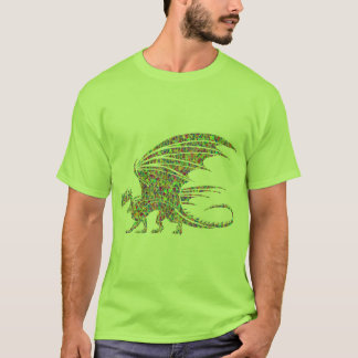 Grönt Mosaic Dragon t-shirt