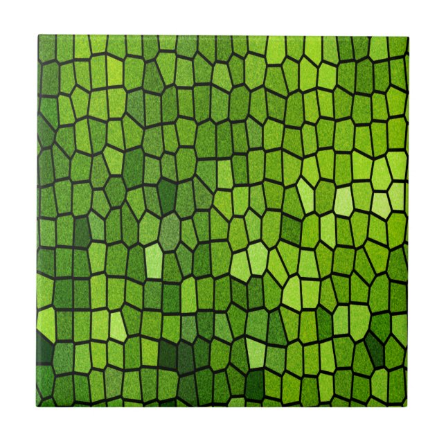 Grönt Mosaic Kakelplatta (Framsidan)
