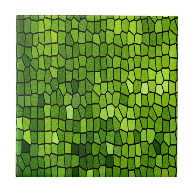 Grönt Mosaic Kakelplatta (Framsidan)