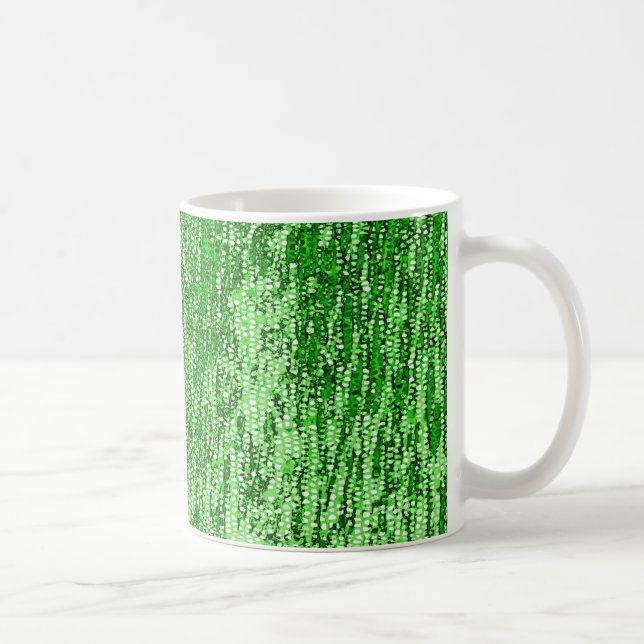 Grönt mosaic mönster kaffemugg (Höger)