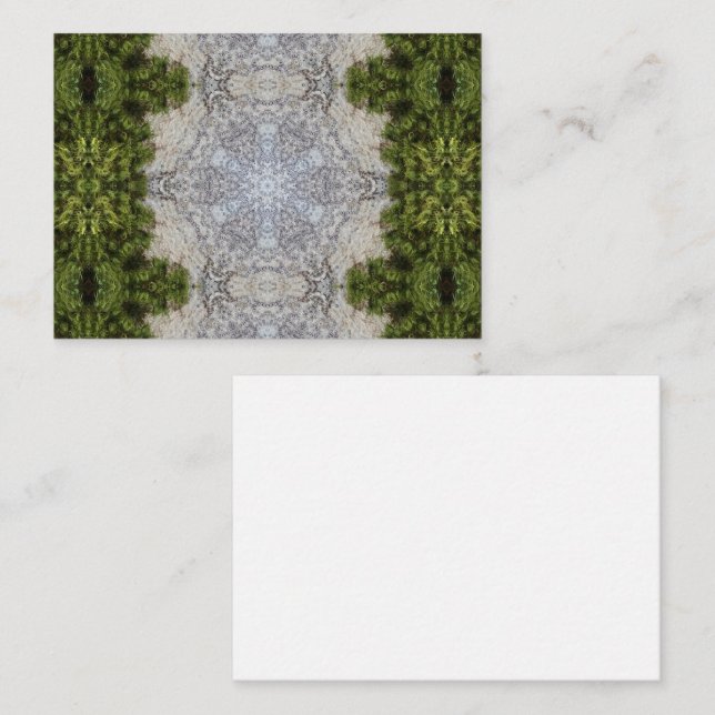 Grönt Moss & Earth Nature Art Anteckningskort (Fram/baksida)