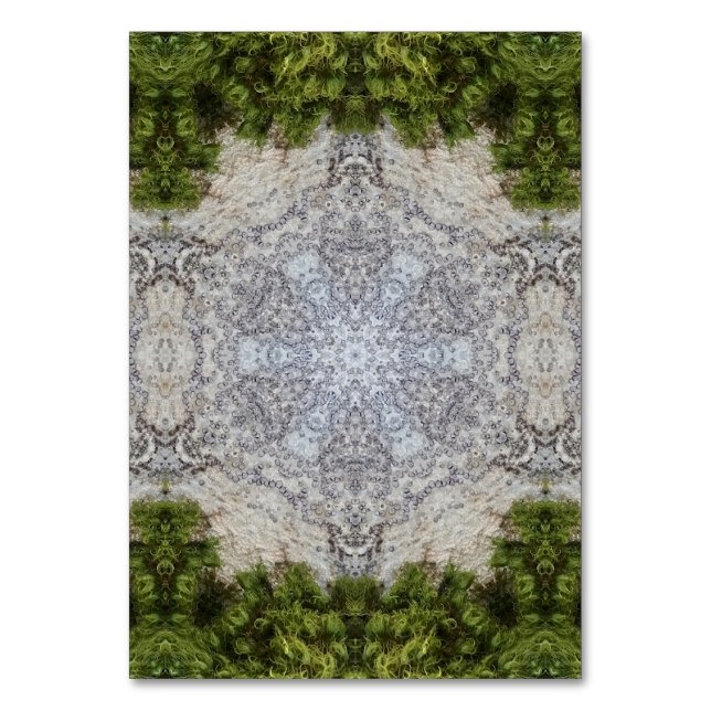 Grönt Moss & Earth Nature Art Bordsnummer (Framsidan)