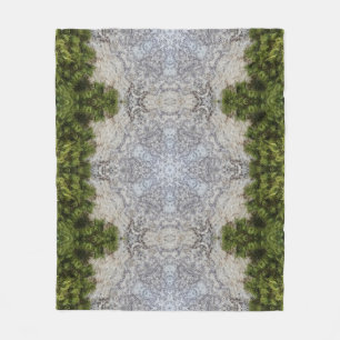Grönt Moss & Earth Nature Art Fleecefilt