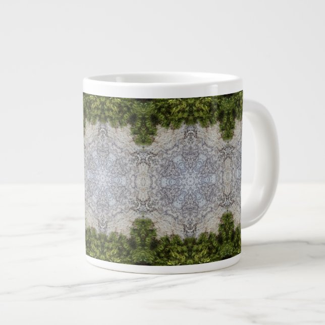 Grönt Moss & Earth Nature Art Jumbo Mugg (Framsida höger)