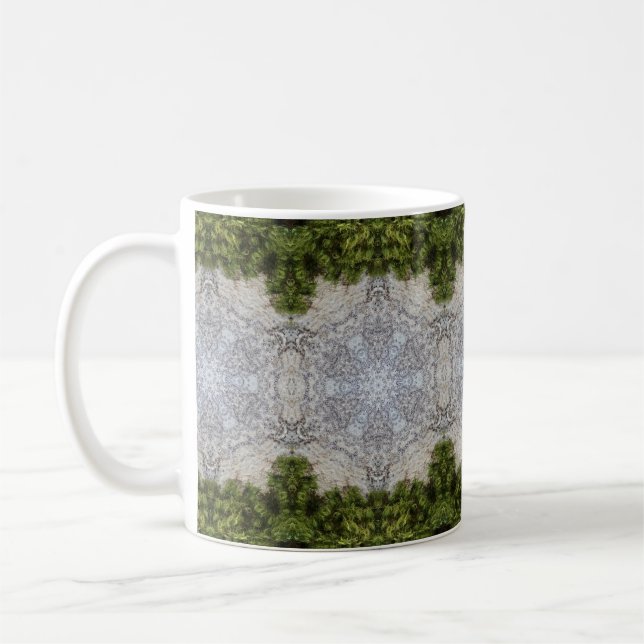 Grönt Moss & Earth Nature Art Kaffemugg (Vänster)