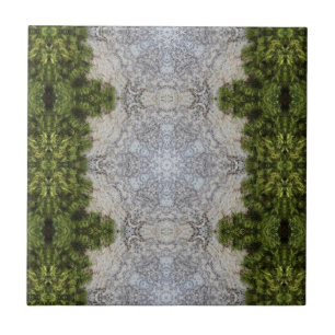 Grönt Moss & Earth Nature Art Kakelplatta