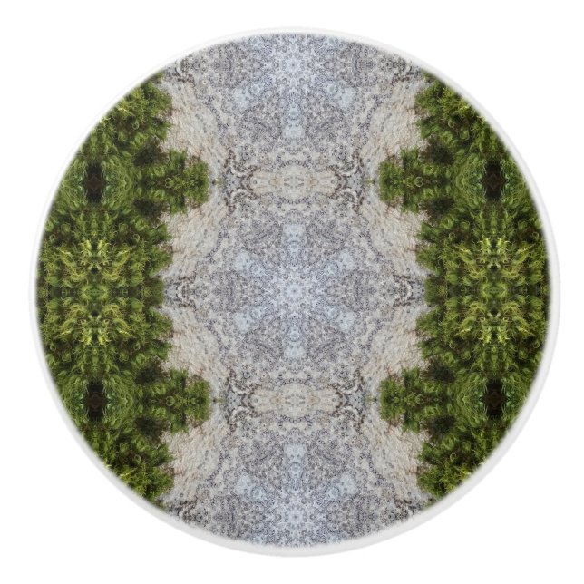 Grönt Moss & Earth Nature Art Knopp (Framsidan)