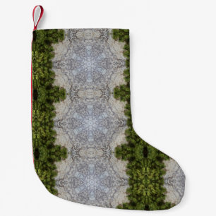 Grönt Moss & Earth Nature Art Liten Julstrumpa