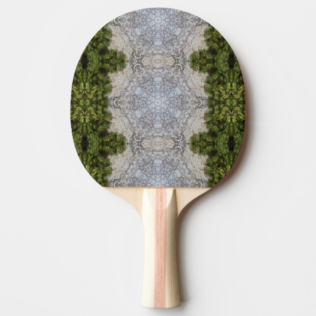 Grönt Moss & Earth Nature Art Pingisracket (Framsidan)