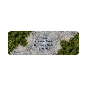 Grönt Moss & Earth Nature Art Returadress Etikett