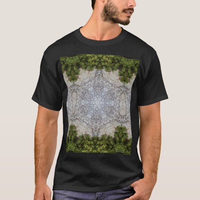 Grönt Moss & Earth Nature Art T Shirt (Framsida)