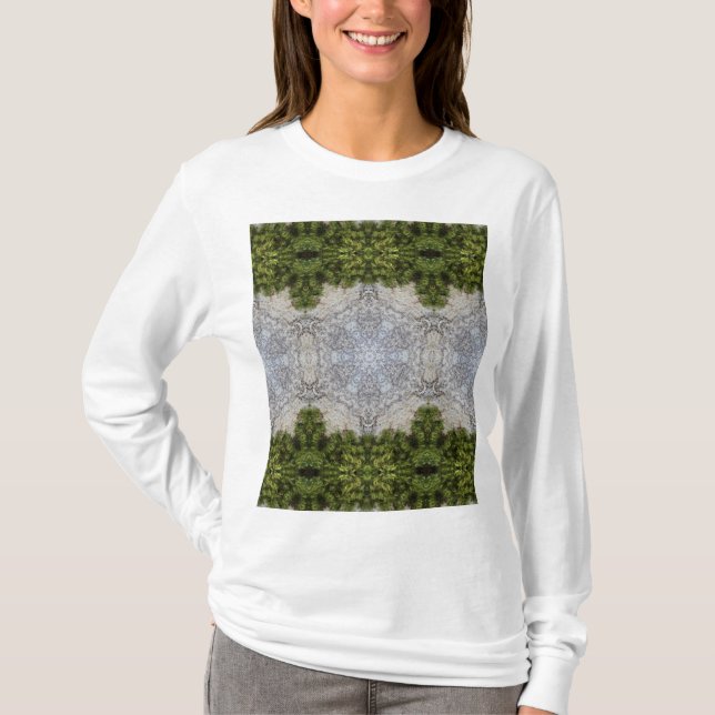 Grönt Moss & Earth Nature Art T Shirt (Framsida)