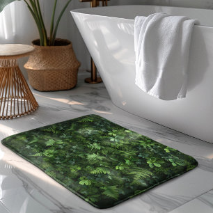 Grönt Moss och Ferns Struktur Mossy Tropical Fores Badrumsmatta