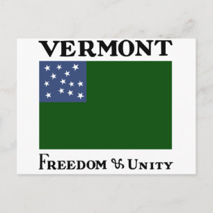 Grönt Mountain Boys Flagga Vermont Republic Vykort