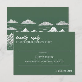 Grönt Mountain Bröllop OSA Kort