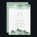 Grönt Mountain Land 21:a födelsedagen Party Inbjudningar<br><div class="desc">Den här inbjudan till grönt land 21:a födelsedagsfesten är perfekt för ett rustikevenemang. Utformningen har ett vattenfärgsfärgat,  handmålat grönt,  som inspirerar till ett landskapstema.</div>