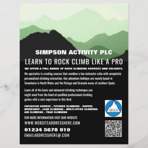 Grönt Mountain Ligcape, Hiking & Climate Advert Reklamblad