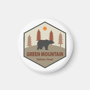 Grönt Mountain National Forest Bear Magnet