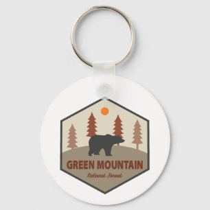 Grönt Mountain National Forest Bear Nyckelring